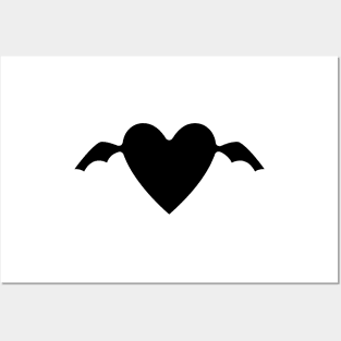 Cool Flying heart with wings Posters and Art